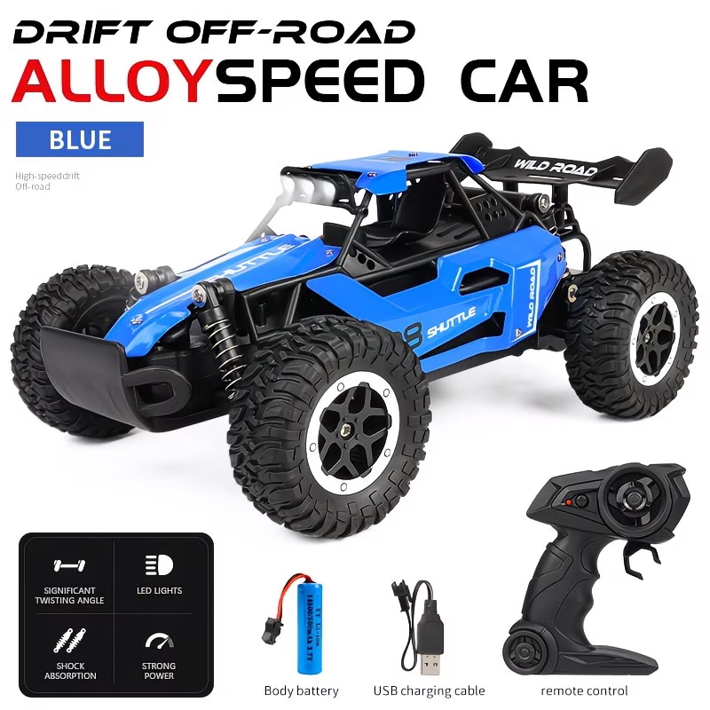 Drone Bike Rc - ZNLYRION 1:16合金製RCオフロードカー 2.4Gワイヤレスリモコン高速バギー LEDライト付き ショックアブソーバー搭載 子供用おもちゃ