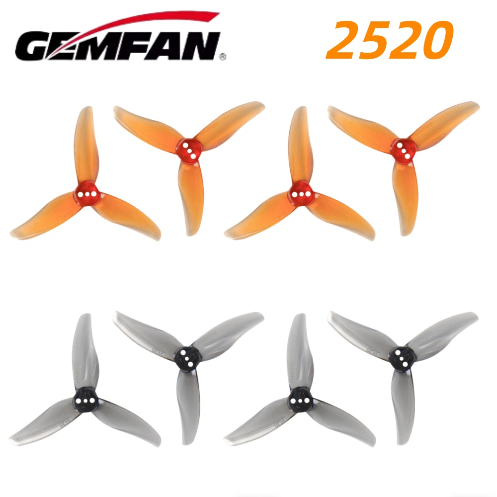 Analog Fpv Transmitter - 4ペア Gemfan Hurricane 2520 2.5X2X3 3ブレードPCプロペラ