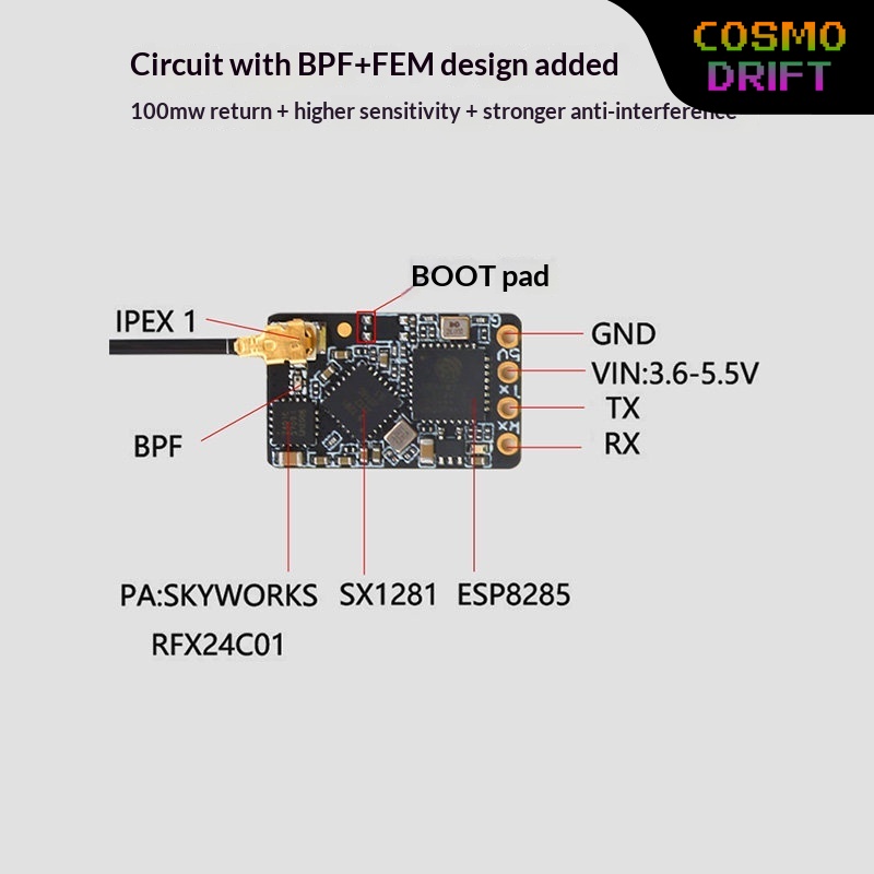 Drone Rc Mini - ホットベイク Expresslrs Elrs レシーバー 2.4GHz 915MHz