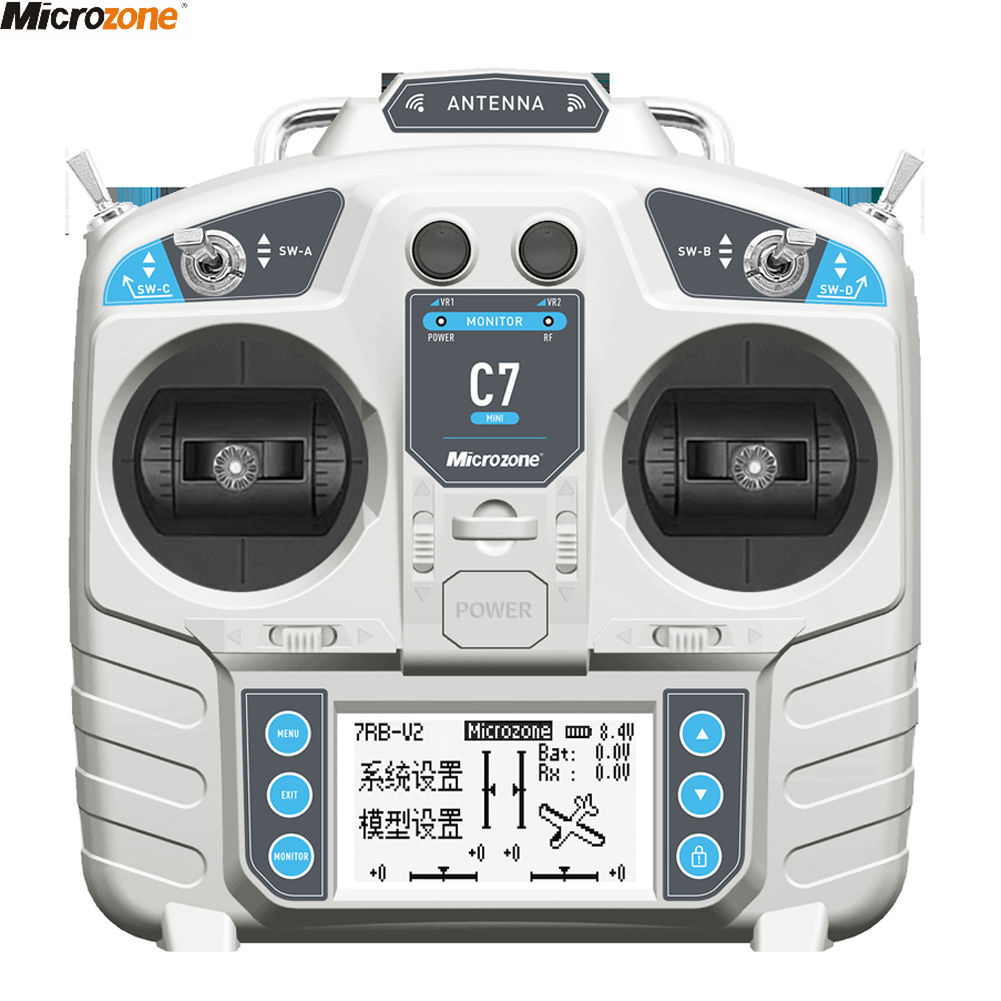 Drone Rc Mini - MicroZone MC7コントローラー C7 MINI送信機 2.4G MC8RE受信機付き無線システム