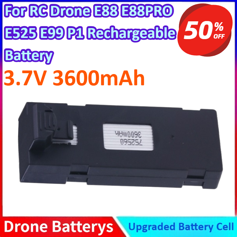 Drone E88 Rc Quadcopter - 3.7V 3600mAh 新型リチウムイオンバッテリー RCドローン E88 E88PRO