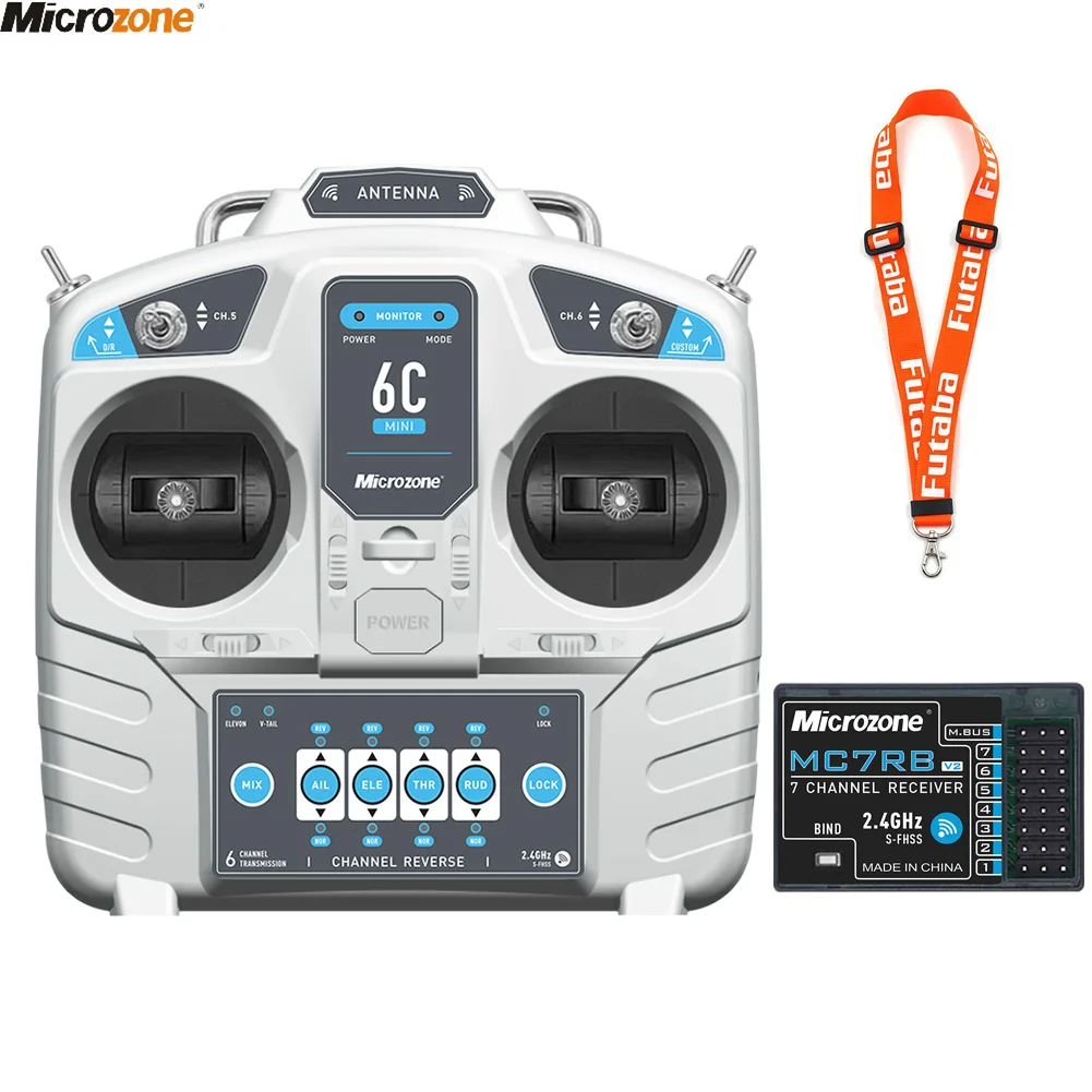 Drone Rc Mini - 受信機付きマイクロゾーンコントローラー送信機,rc飛行機とドローン用の無線システム,マルチローターヘリコプターとボート,mc6c mini v2,2.4g,6ch