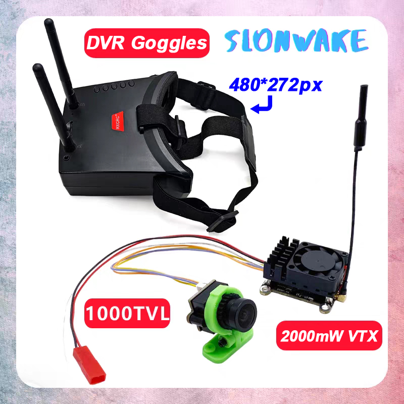 Analog Fpv Transmitter - 20km以上の範囲に対応 5.8Ghz 2W FPV VTX ワイヤレス画像ビデオ送信機+cmos