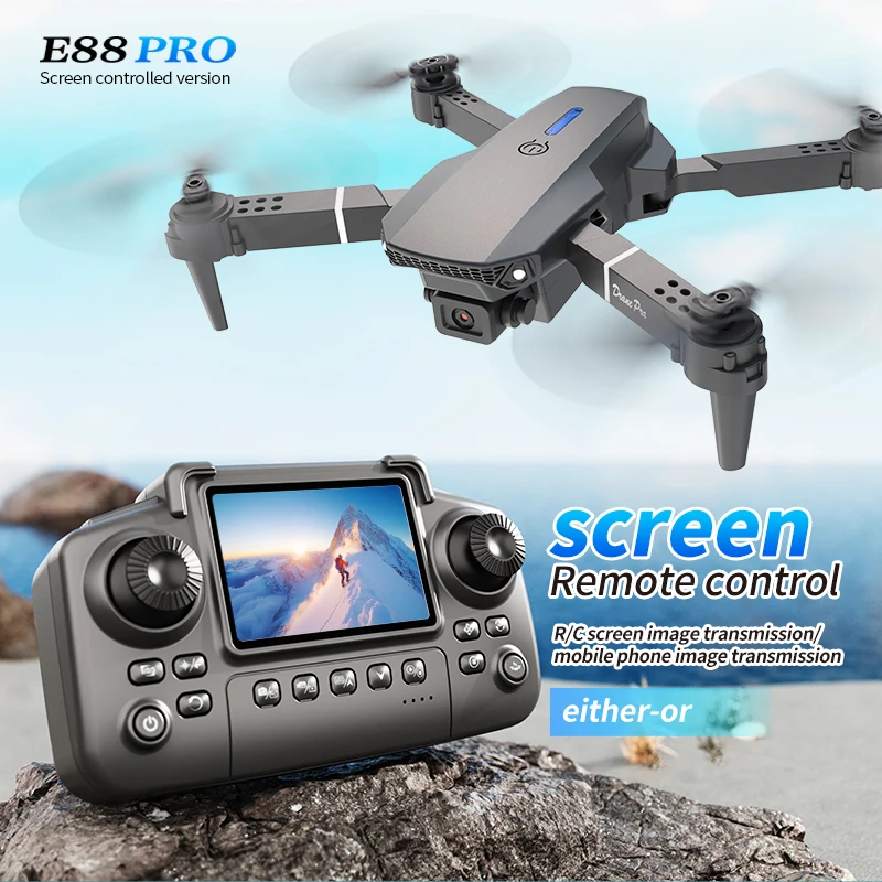 Drone E88 Rc Quadcopter - E88 PRO ドローン スクリーン付き 4K HD