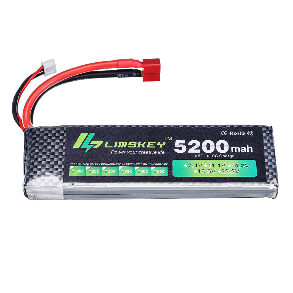 リムスキーパワーバッテリー 7.4V 5200mAh バッテ - Drone Helicopter Rc のレビューと価格