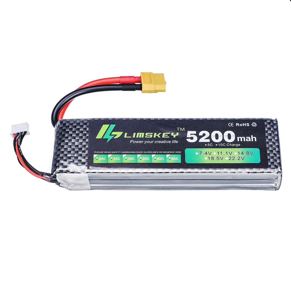 リムスキーパワーバッテリー 7.4V 5200mAh バッテ - Drone Helicopter Rc のレビューと価格