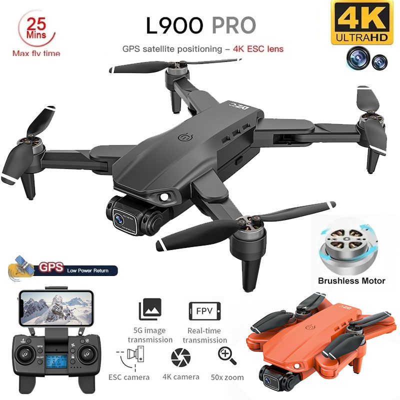 折りたたみ式ブラシレスドローンl900プロ,GPS, 4k, - Drone Kf Rc のレビューと価格