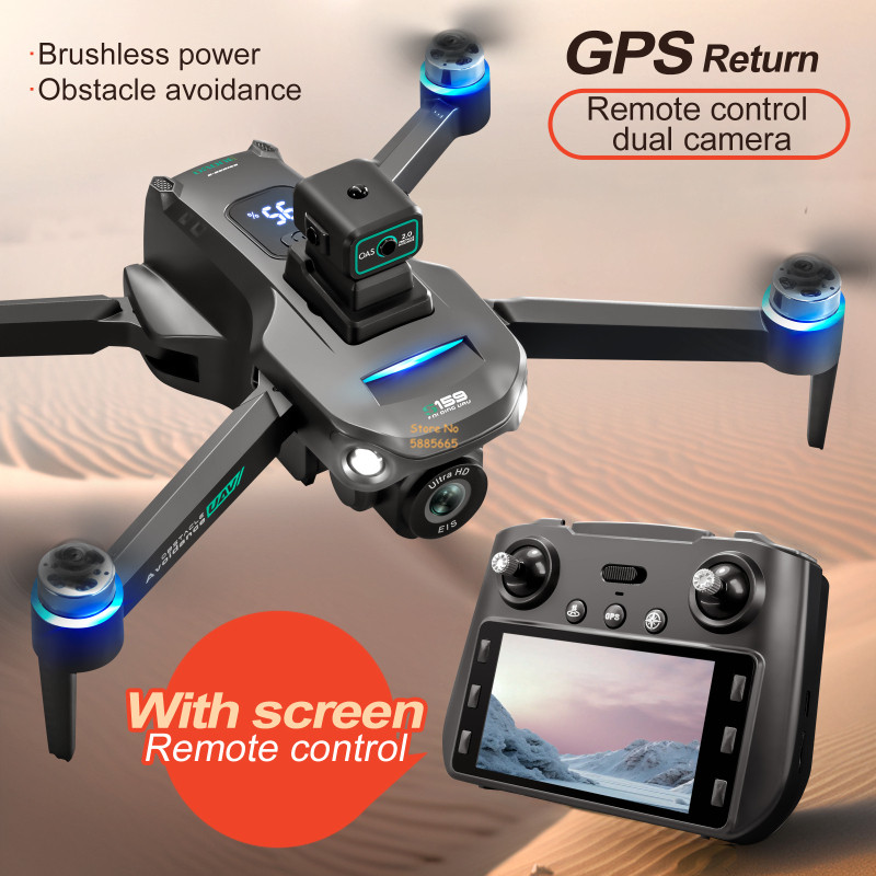 リモコン付きクワッドコプタードローン,障害物回避,LEDスク - Drone Kf Rc のレビューと価格