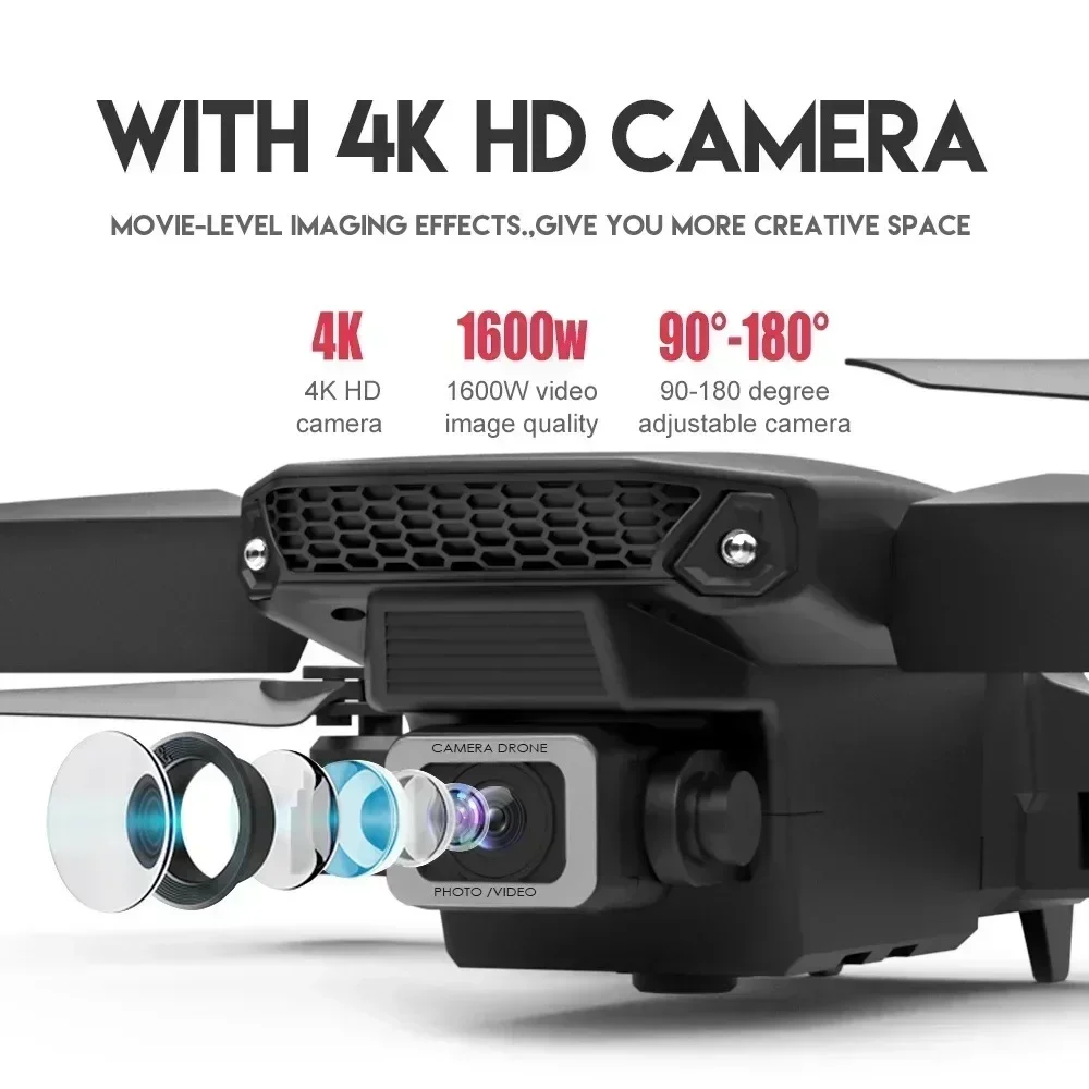 折りたたみ式クワッドコプター,e88プロ広角fpv,wifi - Drone E88 Rc Quadcopter のレビューと価格