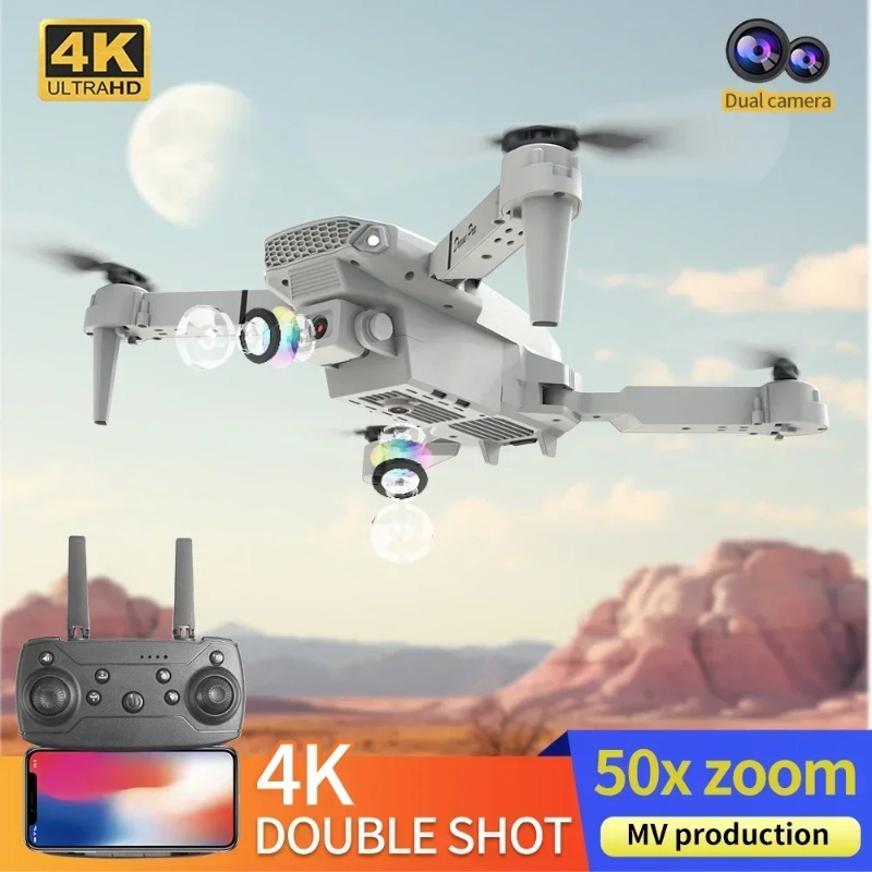 E88ミニドローン 4K HDカメラ WiFi FPV 折り - Drone E88 Rc Quadcopter のレビューと価格