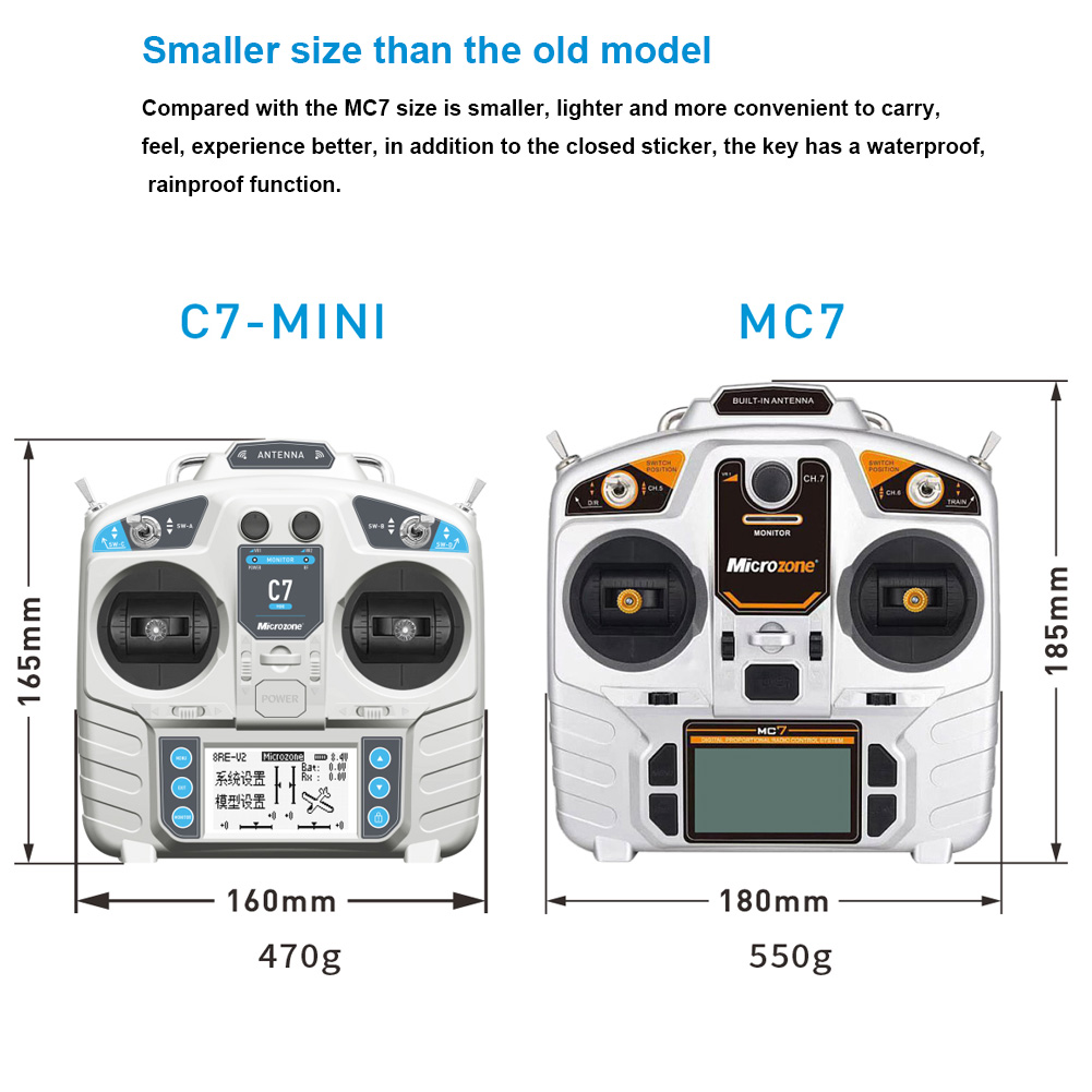 MicroZone MC7コントローラー C7 MINI送信 - Drone Rc Mini のレビューと価格