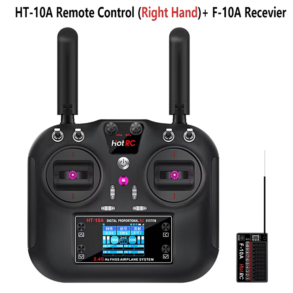 Hotrc HT-10A 2.4G 10CH送信機 F10A - Drone Helicopter Rc のレビューと価格