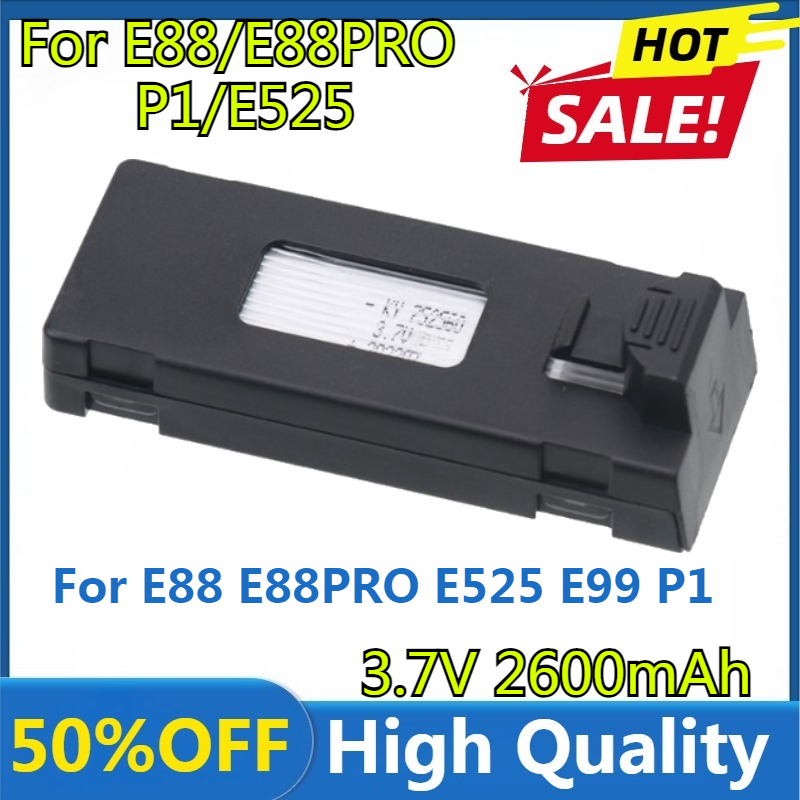 E88バッテリー 3.7V 2600mAh リポバッテリー  - Drone E88 Rc Quadcopter のレビューと価格