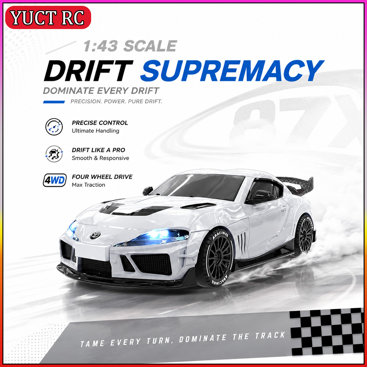 JXC SP4301 1087X スープラ 1/43 ミニR - Rc Drift Car Kit のレビューと価格