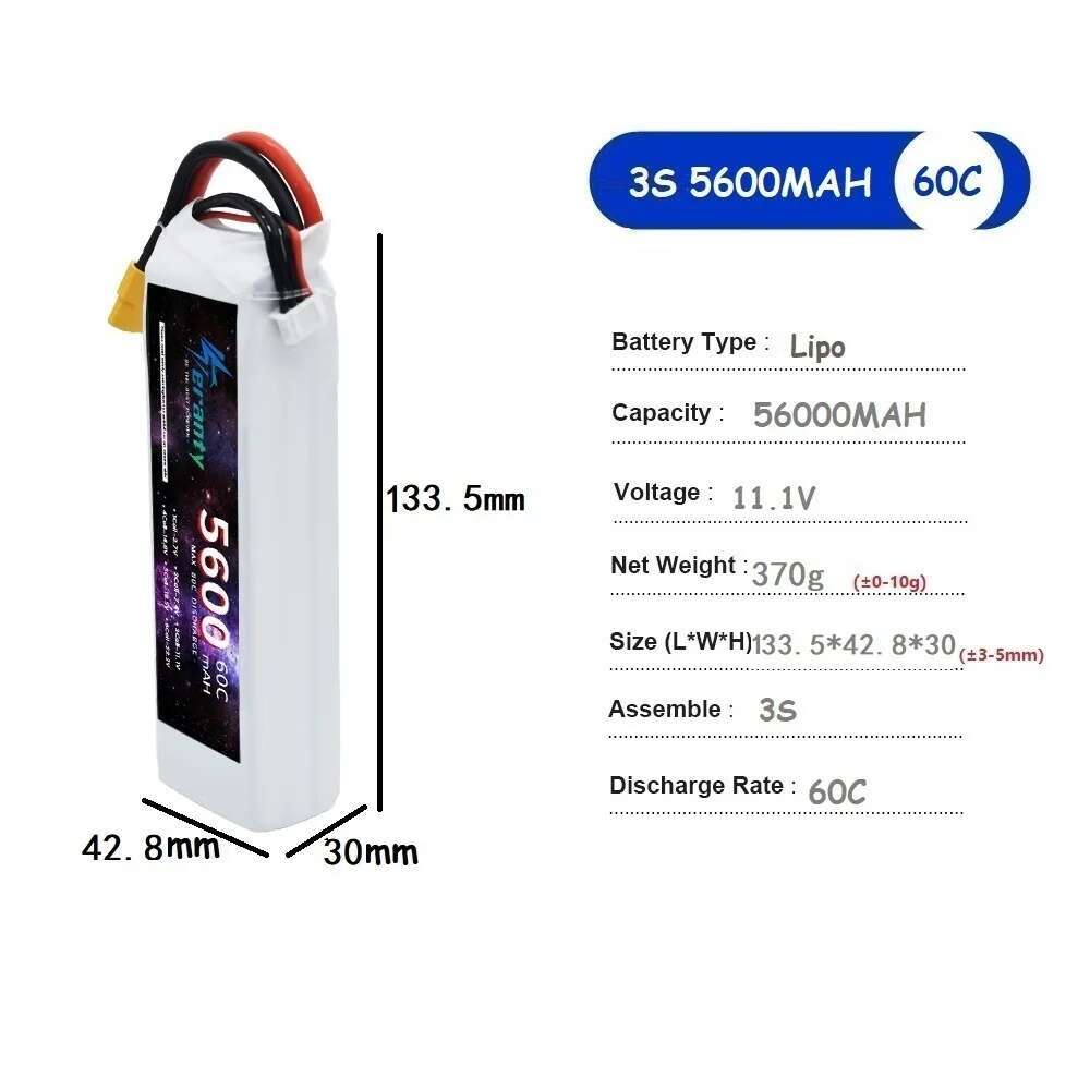 TERANTY 5600mAh 60C 2S 3S 4S 6 - Rc Drift Car Kit のレビューと価格