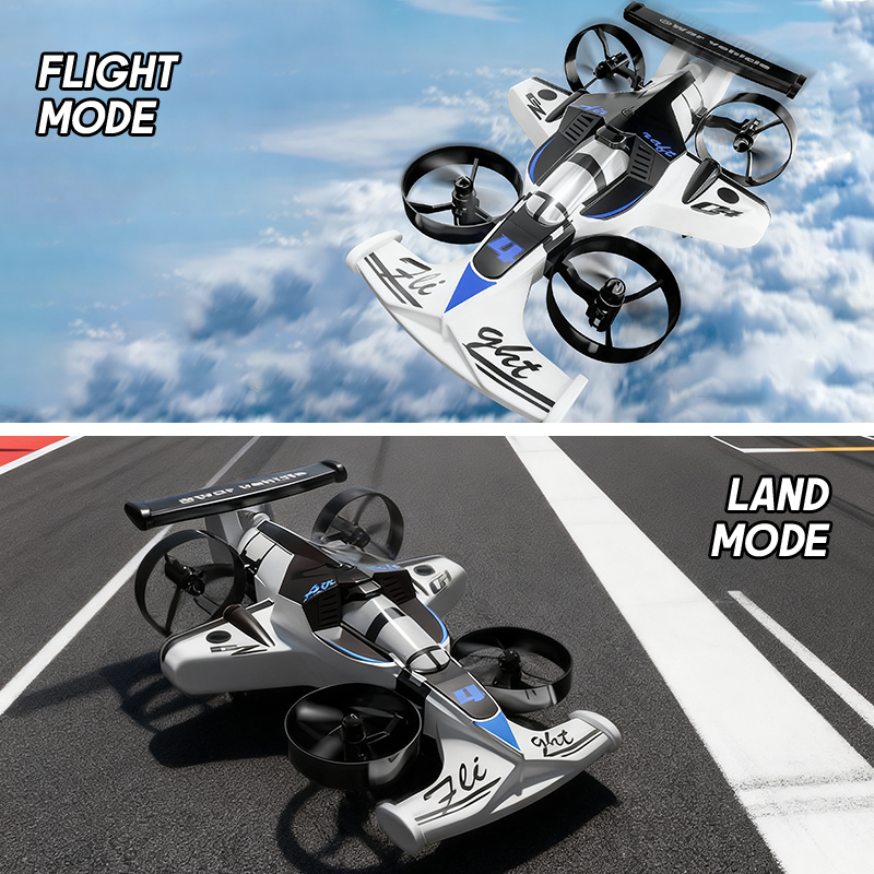 2in1 ミニドローン 空陸両用飛行車 2.4G デュアルモ - Drone Motor Rc Car のレビューと価格